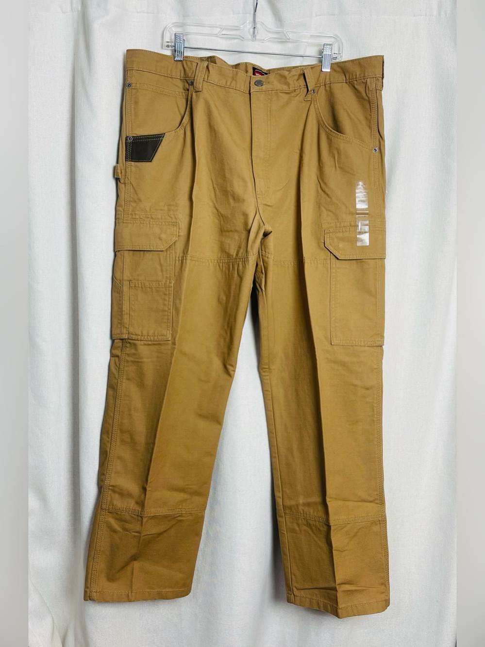 Wrangler Workwear Pants Mens 40x30 Khaki Ranger Relaxed Fit Cargo Tool New NWT